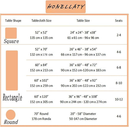 Honellaty Outdoor Tablecloth with Umbrella Hole and Zipper, 60 x 120 Inch | Easy-Install Rectangular Patio Table Cover, Spill-Resistant Washable Polyester for Outdoor Dining and Garden Parties