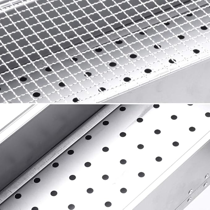 Silver Barbecue Portable Charcoal Grill, Foldable Camping BBQ Grills for Outdoor Household Barbecue, Easy Carry Barbecue Grill for Backyard Patio Tailgating,A-1
