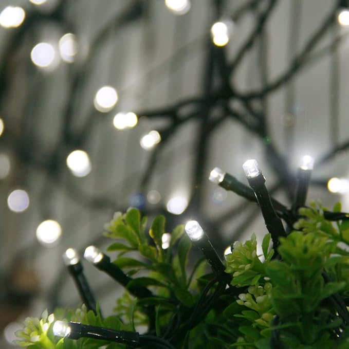 2 Pack Super-Long Solar String Lights Total 170Ft 480 LED 8 Modes Upgraded Solar Powered Outdoor Waterproof Christmas Fairy Lights for Xmas Tree Garden Lawn Wedding Party Decor(White)