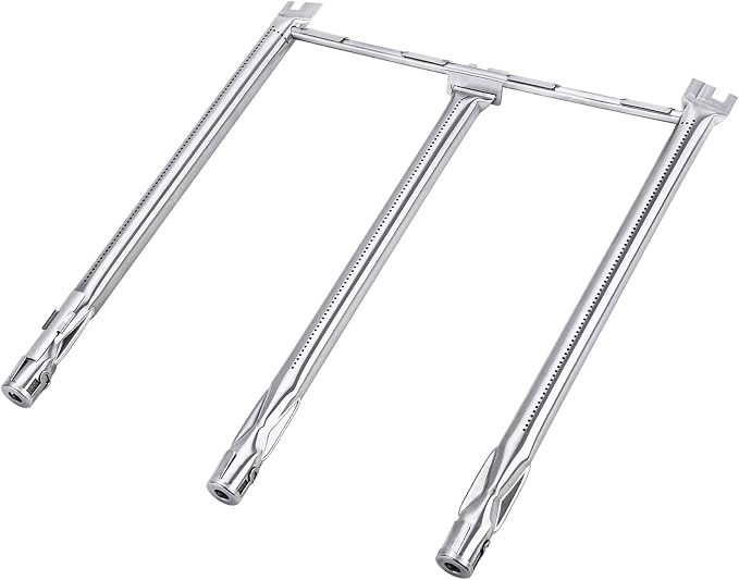 GasSaf 69787 Grill Burners Replacement for Weber Spirit E-310 Parts, 18" Burner Tube for Weber Spirit 300 and GS4 II 300 Gas Grill Parts(2013-Newer), 304 Stainless Steel Gas Tube Rebuild Accessory