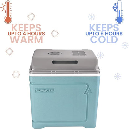 Pinnacle Thermoware Electric Cooler – Large 30L Portable Cooler for Hot and Cold Drinks and Food – 12v Travel Cooler for Car, Camper, RV, Van – Plug-In Cooler Refrigerator for Travel, Fishing, Hunting