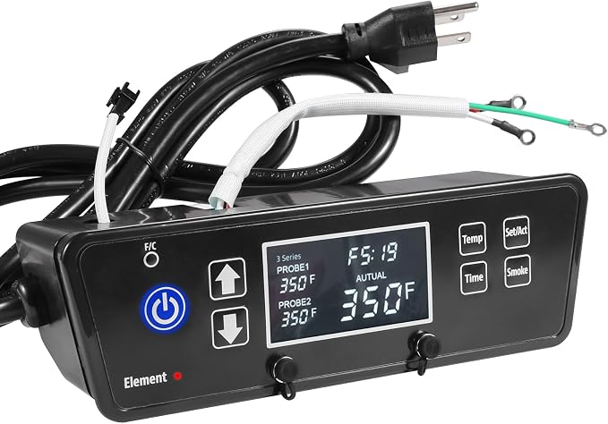 Control Board Replacement Part for PitBoss 3Series Electric Vertical Smoker | Digital LCD Display Thermostat Controller Replacement 80122, Compatible with Pit Boss Digital Electric Smoker PBV3D1