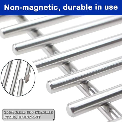 304 Stainless Steel Grill Grates for Weber Spirit 300 GS4 Spirit II 300 Series Spirit 700, Genesis Silver B & C, Genesis Gold B & C Platinum B & C, Genesis 1000-3500 for Weber Spirit Grill Parts 7639