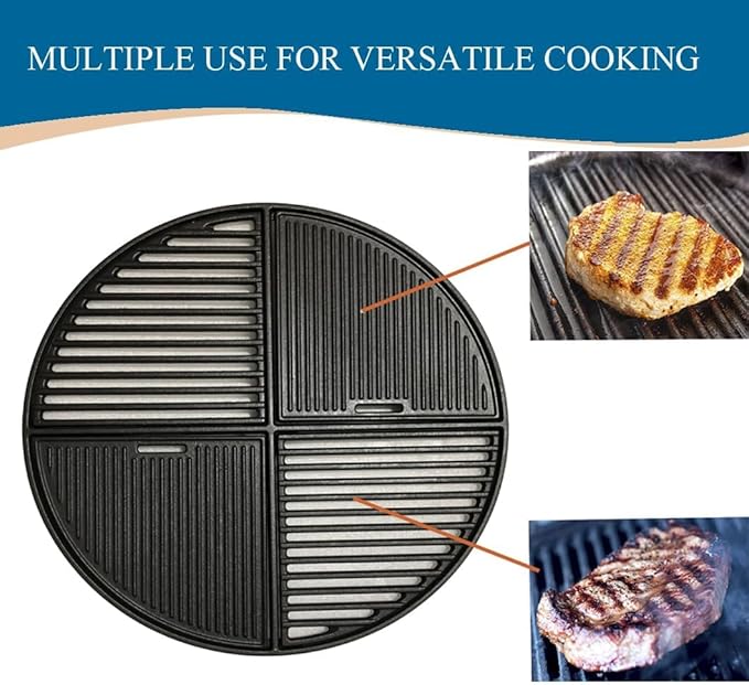 CH83G Cast Iron Grate Fit 22.5" charcoal kettle grills like Weber Gold and Silver and the Superdome from Grilldome, SnS Grills, Recteq, Outdoorchef, Masterbuilt, and Napoleon