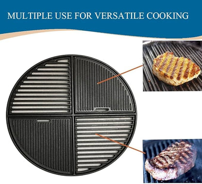 CH83G Cast Iron Grate Fit 22.5" charcoal kettle grills like Weber Gold and Silver and the Superdome from Grilldome, SnS Grills, Recteq, Outdoorchef, Masterbuilt, and Napoleon