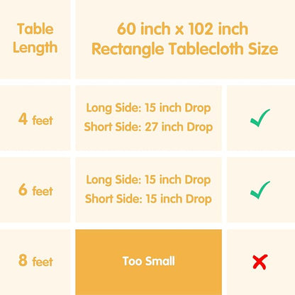 BRILLMAX 6 Pack Light Blue Tablecloths 60x102 Inch for 6ft Rectangle Tables | 150 GSM Polyester Fabric, 15" Standard Drop, Water, Stain & Wrinkle Resistant Cloth Cover for Wedding Reception Banquet Party