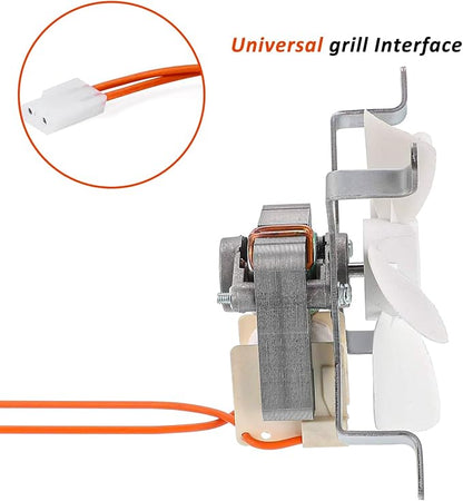 Hisencn Grill Induction Fan Kit, 110V PA66, for Pit Boss and Traeger Grills | For Pit Boss/Traeger/Camp Chef Grills, Heavy Duty, Easy Installation