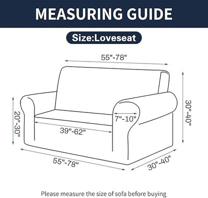 Cupuamon 2026 New Stretch Loveseat Sofa Slipcovers Couch Cover for 2 Cushion Furniture Protector Sofa Covers with Elastic Bottom Jacquard Fabric Small Checks for Pets, Kids - Dusty Pink