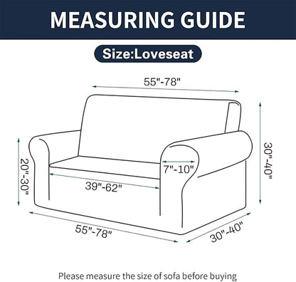 Cupuamon 2026 New Stretch Loveseat Sofa Slipcovers Couch Cover for 2 Cushion Furniture Protector Sofa Covers with Elastic Bottom Jacquard Fabric Small Checks for Pets, Kids - Pureed Pumpkin