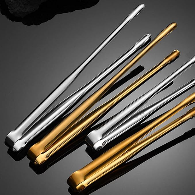 YARNOW Japanese Style Stainless Steel Barbecue Tongs 12 Inch Thickened Korean Grill Food Clamp for Outdoor Cooking and Steak Grilling