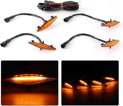 Srliya Grille Lamp, Mesh Front Led Lights Compatible with Pro 2014-2019, with Bright White Light for Enhanced Visibility (Yellow Shell Yellow Light)