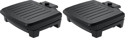 GEORGE FOREMAN® Contact Submersible™ Grill,5-Serving - Adjustable Temperature Control,Black Plates,Wash the entire-grill,(Pack of 2)