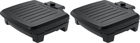 GEORGE FOREMAN® Contact Submersible™ Grill,5-Serving - Adjustable Temperature Control,Black Plates,Wash the entire-grill,(Pack of 2)