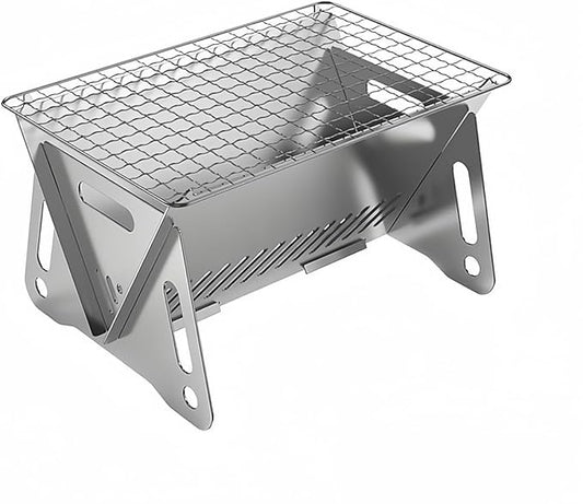 Mini Camp Grill, Portable Stainless Steel Grill, Portable Mini Grill for Outdoor Camping（Small）, Pe034-camp grill-small