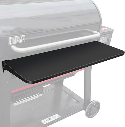 QuliMetal Foldable Front Shelf for Weber Searwood XL 600, 34.80" Grill Front Table, BBQ Prep Shelf Accessory, Quality Steel Front Shelf