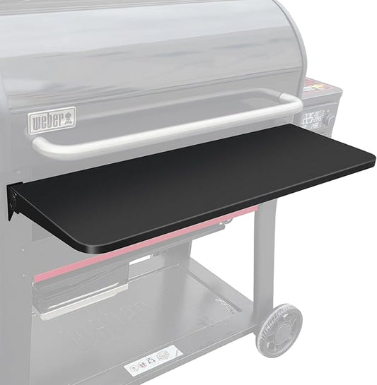 QuliMetal Foldable Front Shelf for Weber Searwood XL 600, 34.80" Grill Front Table, BBQ Prep Shelf Accessory, Quality Steel Front Shelf