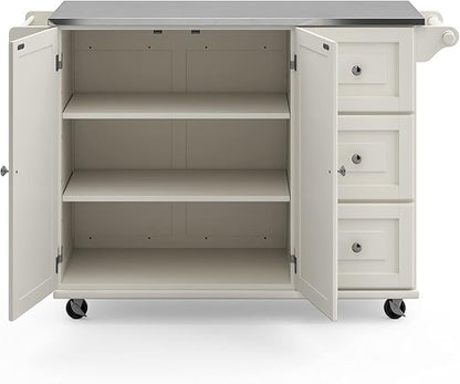 homestyles Dolly Madison Off-White Kitchen Cart
