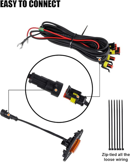Seven Sparta LED Grill Lights Compatible with 2022-2024 Nissan Frontier S SV PRO-X PRO-4X SL Long Bed SV Hardbody Edition OEM Grille, Nissan Frontier Accessories (Amber Shell with Amber Lights)
