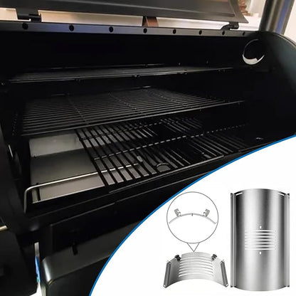 Flame Broiler Slide Cover and Bottom Kit for Pit Boss Pellet Grills, Replacement Heat Deflector for PB1600 PB1150 PB1100 PB1000 PB1100PS1, Flame Broiler Kit Parts for Pit Boss Accessories