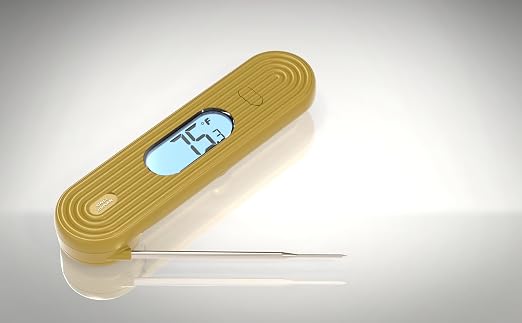ONLY HUMAN HDP-01 Digital Instant Read Meat Thermometer, High Accuracy Food Cooking Thermometer with Ultra Bright Backlight Display (Olive Green)