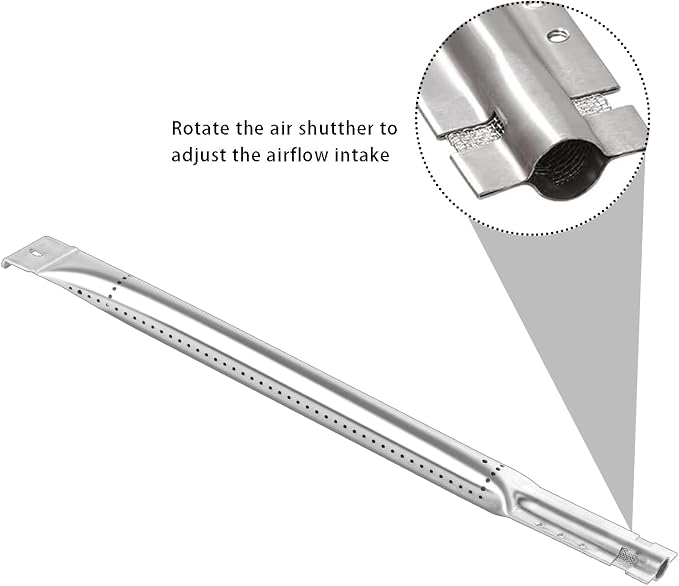 Stainless Steel Grill Burners Replacement for Charbroil 463248108 463248208 463268007 463268008 463268606 461262407, Thermos 461262407, 15 7/8", 4-Pack