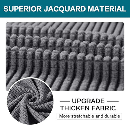 Turquoize 4 Piece Sofa Covers for 3 Cushion Couch Sofa Slipcover Soft Couch Cover for Dogs-Washable Sofa Furniture Covers with 3 Individual Large Cushion Covers, Feature Thick Fabric (XL Sofa, Gray)