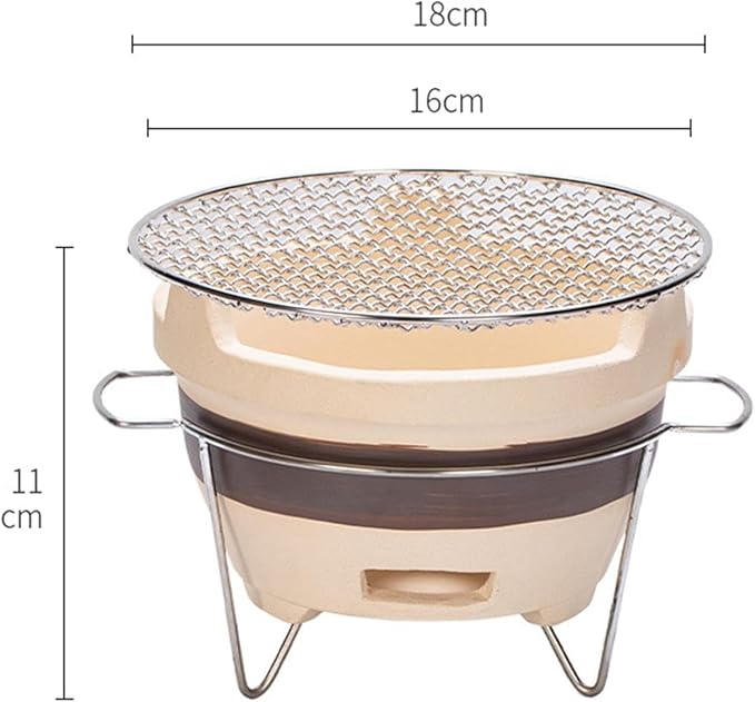Portable Charcoal Grill For Camping & Backyard, Japanese Pottery Bbq Stove For Picnics, Outdoor Cooking, Compact Barbecue Grill