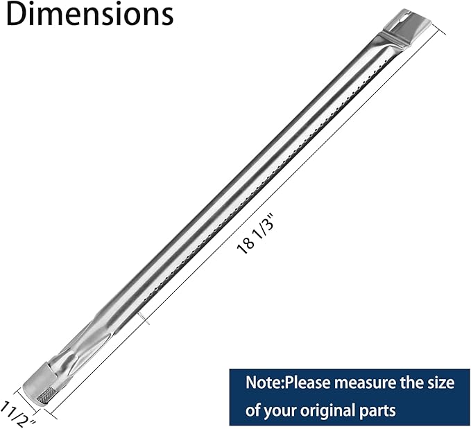for Smoke Hollow grill parts, Smoke Hollow PS9900 PS9500 6500 6800 SH5000 SH9916 Grill parts, 16 1/2 Inch Porcelain Steel Heat Plate Shield Stainless Steel Pipe Burners 3 Packs