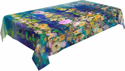 TKS MITLAN Colorful Spring Tablecloth 60x84 Inch Rectangular Flower Vines Vibrant Oblong Table Cloth Kitchen Table Decorations for Home Dinner Party