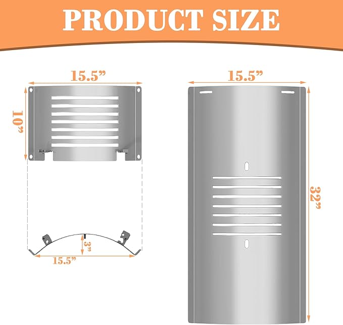 Flame Broiler Kit for Pit Boss Pellet Grills in PB1100, PB1000, PB1150 Series, Flame Broiler Slide Cover and Bottom Replacement Parts for Pit Boss PB1100PS1 Grill Replacement Parts