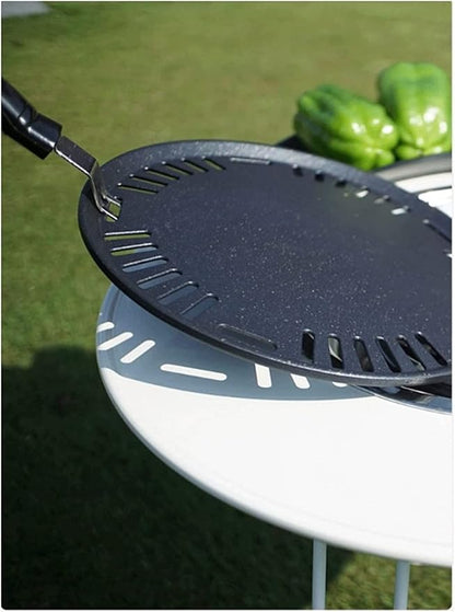Bbq Grill Charcoal Grill Charcoal Stove Round Portable Barbecue Grill BBQ Outdoor Wild Foldable Stainless Steel Barbecue Rack Barbecue Grill Charcoal Griddle