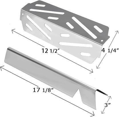 Hongso Grill Replacement Parts for Weber Genesis II 300 / LX 300 Series ii E310 S310 E315 S315 E335 S335 E330, Grill Grates 66802 66095, Flavorizer Bars 90235 66795 66032, Heat Deflectors 66040 66685