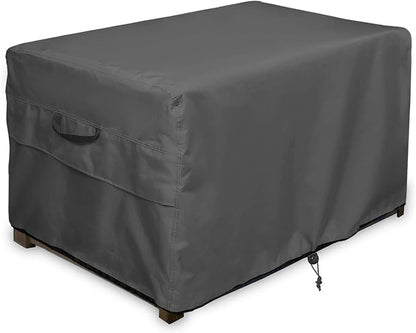 ULTCOVER Patio Deck Box Storage Bench Cover - Waterproof Outdoor Rectangular Fire Pit Table Cover 54 x 28 inch, Black