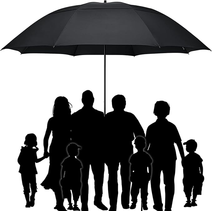 G4Free 80 Inch Golf Umbrella Extra Large Umbrella Double Canopy Windproof | Heavy Duty Oversized, Waterproof Stick Umbrella for Rain UV Protection, Fits 6-8 people for Doorman/Family/Patio