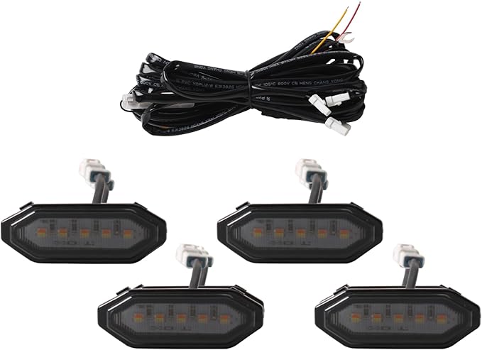 Front Grille Light White/Amber Center Grille Lights Decorative Lights Compatible with Suzuki Jimny JB64 JB74 2019 2020 2021 2022 2023