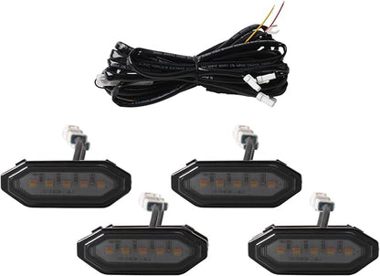 Front Grille Light White/Amber Center Grille Lights Decorative Lights Compatible with Suzuki Jimny JB64 JB74 2019 2020 2021 2022 2023