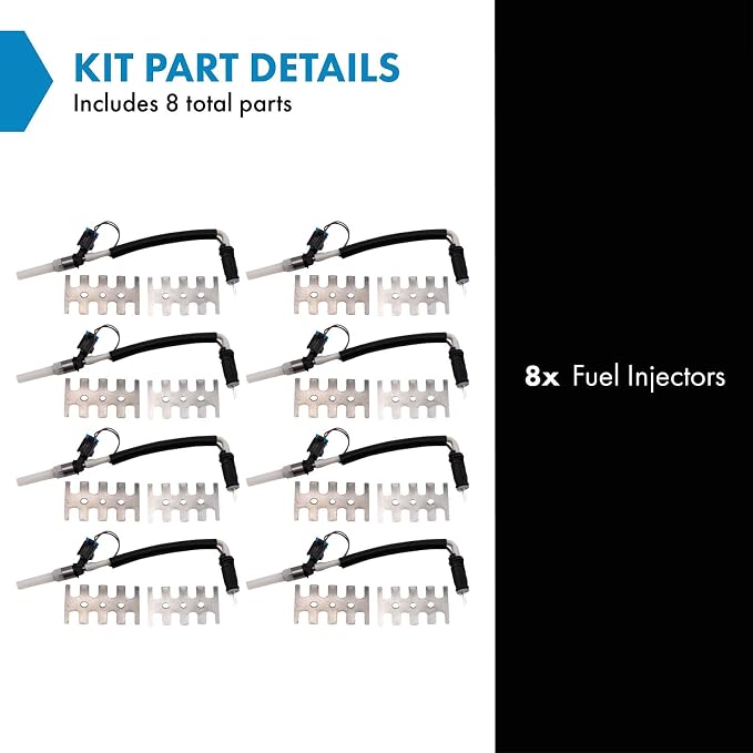 TRQ Fuel Injector Set | For 99-00 Cadillac 96-02 Chevrolet GMC Isuzu 96-01 Oldsmobile