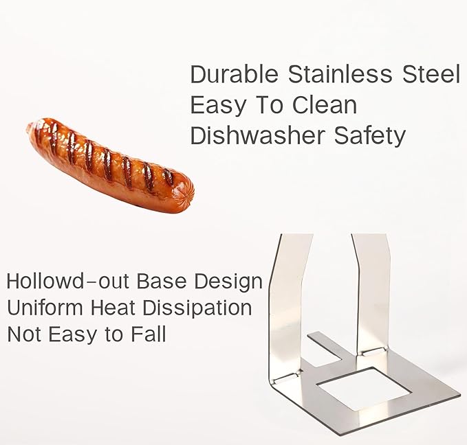 10PCS Funny Hot Dog Holder and Sausage Stand-Standing Man Sausage Barbecue Rack-Hot Dog Grill Holder Man-Portable Reusable Stainless Steel Hotdog and Sausage Roaster for Camping,Road Trip