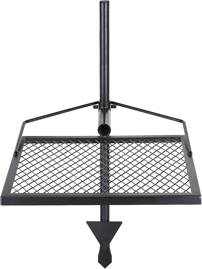 VEVOR Swivel Campfire Grill, Fire Pit Grill Grate over Fire Pits, Heavy Duty Steel Grill Grates, 360° Adjustable Open Fire Outdoor Cooking Equipment, Portable Camp Fire Racks for Camping Outdoor BBQ