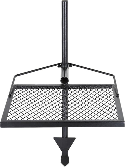 VEVOR Swivel Campfire Grill, Fire Pit Grill Grate over Fire Pits, Heavy Duty Steel Grill Grates, 360° Adjustable Open Fire Outdoor Cooking Equipment, Portable Camp Fire Racks for Camping Outdoor BBQ