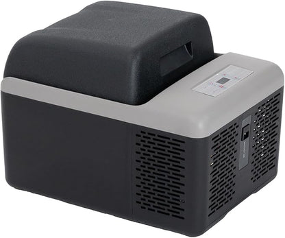 Alpicool C12PT Portable Car Freezer Cooler, 12 Volt Car Refrigerator, 12 Quart Fast Cooling, with 12/24V DC and 100-240V AC for Outdoor, Camping, RV, Truck (Black&Grey)