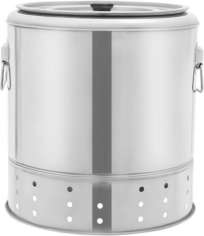 Charcoal Barrel BBQ Grill, Stainless Steel BBQ Grill Mesh Barrel with 20 Skewers, BBQ Hanging Stove Camping Barbecue Rack for Vegetables and Meat Carbon Barbecue