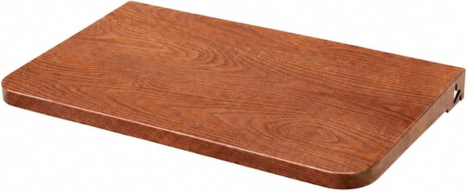 QuliMetal Foldable Front Shelf for Weber Searwood 600, 22.80" Grill Front Table with Wood-Grain Finish, BBQ Prep Shelf Accessory, Quality Steel Front Shelf