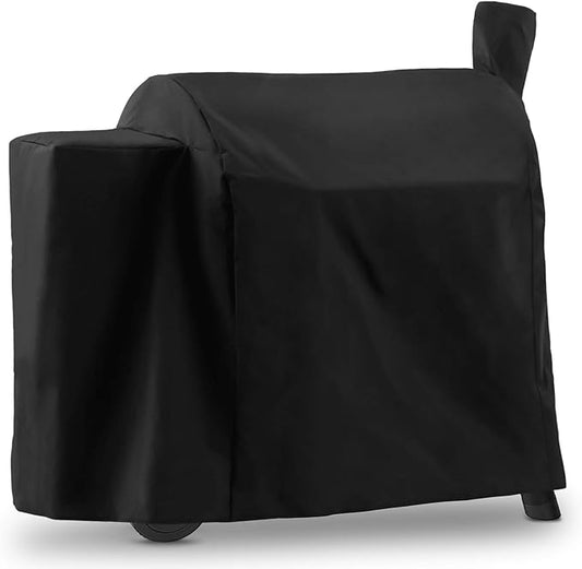 Arcedo Heavy Duty Waterproof Grill Cover Compatible with Traeger Pro 34 / Pro 780 Series – Full-Length Outdoor Wood Pellet Smoker Cover for Texas Elite BBQ Grills Accessories, Black