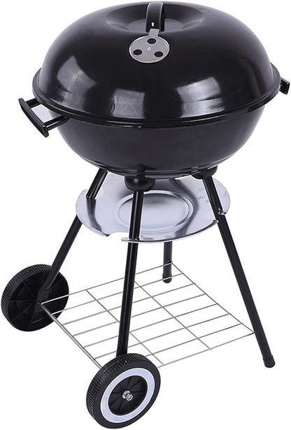 Portable Charcoal Grill for Camping BBQ, Outdoor Barbecue Grill with Lid, Small Round BBQ Grill for Tailgate, Backpacking, and Patio Cookouts,A-1