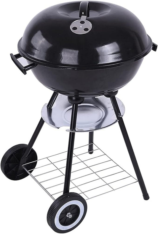 Portable Charcoal Grill for Camping BBQ, Outdoor Barbecue Grill with Lid, Small Round BBQ Grill for Tailgate, Backpacking, and Patio Cookouts,A-1