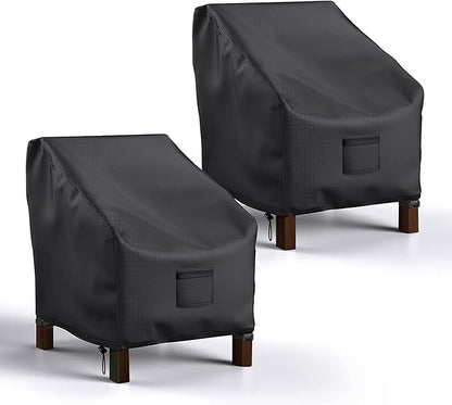 Mrrihand Patio Chair Covers Waterproof, Lounge Deep Seat Cover, Heavy Duty Outdoor Lawn Patio Furniture Covers (36" W x 37" D x 36" H - 2 Pack)