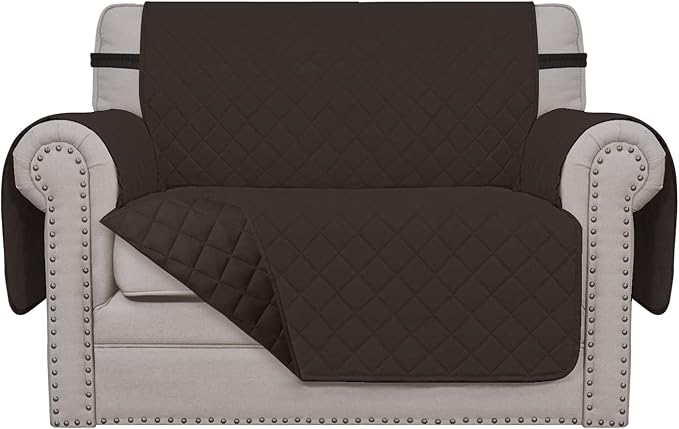 Easy-Going Oversized Chair Sofa Slipcover Reversible Sofa Cover Water Resistant Couch Cover Furniture Protector Cover with Elastic Straps for Pets Dog (Oversized Chair, Chocolate/Chocolate) | Machine Washable Slipcover For Dogs, Water Resistant Furnitu...