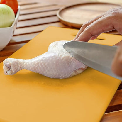 Dexas NSF Certified Polysafe Pastry Board, 16 x 20 inches, Reversible Kitchen Cutting Board, Yellow