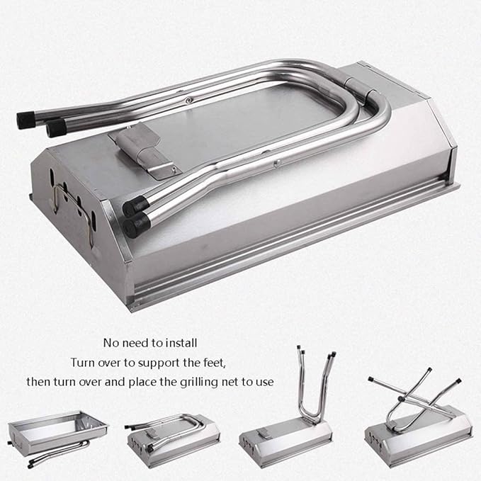 BBQ Grill Barbeque Grill Portable BBQ Charcoal Grill Foldable BBQ Charcoal Barbecue Grill Outdoor Cooking Camping Picnic Barbeque Grill Camping (A)